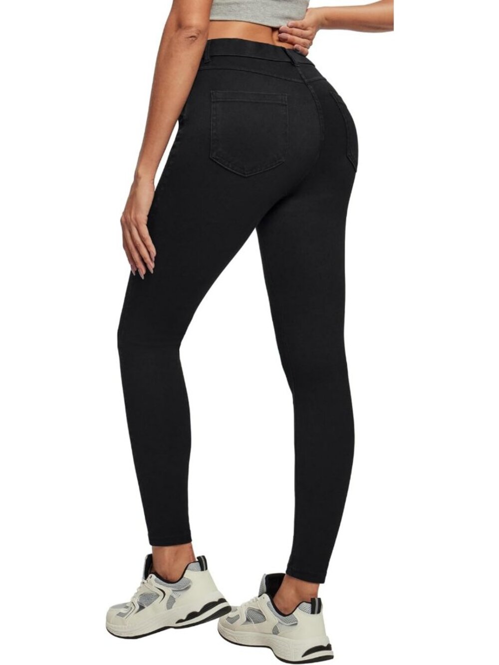 High-Waist Stretchy Skinny Jeans for Women | Pull-On Jeggings Denim Leggings